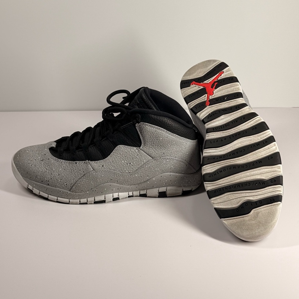 Air Jordan 10 Retro Light Smoke Grey Cement Men's Size 12 - 310805-062 - Picture 5 of 12